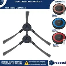 Par Escova Lateral Para Robo Aspirador Oster OASP301 OASP302 OASP303