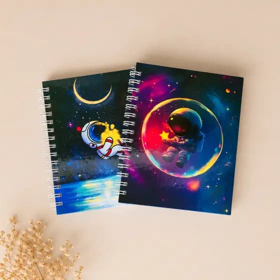 Caderno Astronauta Fofo A5 Capa Dura
