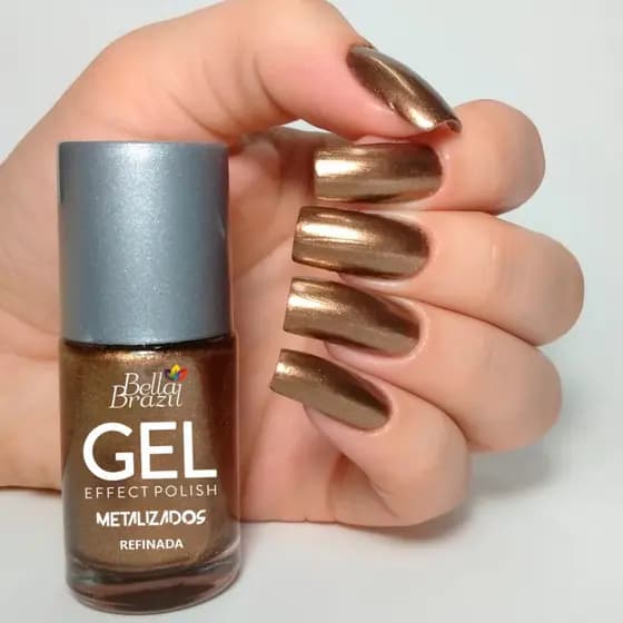 Esmalte Efeito Gel 212 Refinada - Bella Brazil Coleção Metalizado 9ml