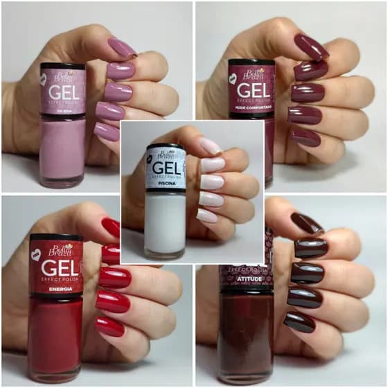 Bella Brazil Esmaltes Efeito Gel 9ml Seca Sem Cabine