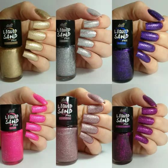 Esmalte Liquid Sand Glitter Texturizado Efeito Cristal 9ml