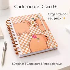 Caderno Inteligente Grande Disco Capa Dura 80 folhas