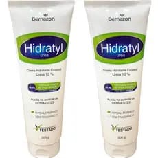 CREME HIDRATANTE CORPORAL URÉIA 10% HIDRATYL 200gr DEMAZON KIT 2und