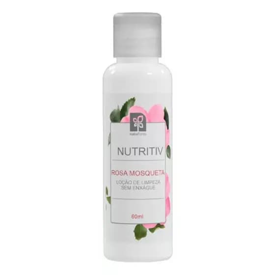 LOÇÃO DE LIMPEZA FACIAL ROSA MOSQUETA NUTRITIV 60ml NATUFLORES