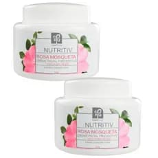 CREME FACIAL PREVENTIVO ROSA MOSQUETA NUTRITIV 55g NATUFLORES KIT 2und