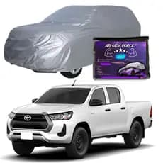 Capa Cobrir Carro HILUX 100% Forrada Armada Force 100% Impermeável Protege Sol Chuva Poeira Anti-UV