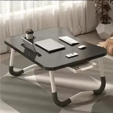 Mesa Portátil Com Gaveta Dobrável Articulada Mdf Para Notebook Tablet Mesa de Chão, Sofá e Cama