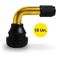 Kit 10 Bico Torto Valvula De Ar Para Pneu Scooter 90 Graus