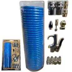 Jogo Para Ar Comprimido Kit 14 Peças com mangueira 8 metros para Mecânica Oficina Borracharia
