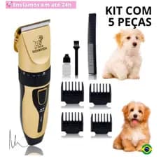 Kit Maquina De Tosa Pet Grooming Profissional De Pelos P/ Cachorro Gato Baixo Ruído - Envio Imediato