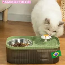 Fonte de Agua para Pet Bebedouro Comedouro Cães e Gatos Estimação  3 Litros  Lolla Luxo Importado