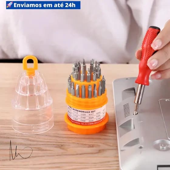 Jogo De Chaves 31 In 1 Precisão Fenda Torx Alen Philips Pontas De Chaves Diversas para Notebook, Óculos Computador - Envio Imediato