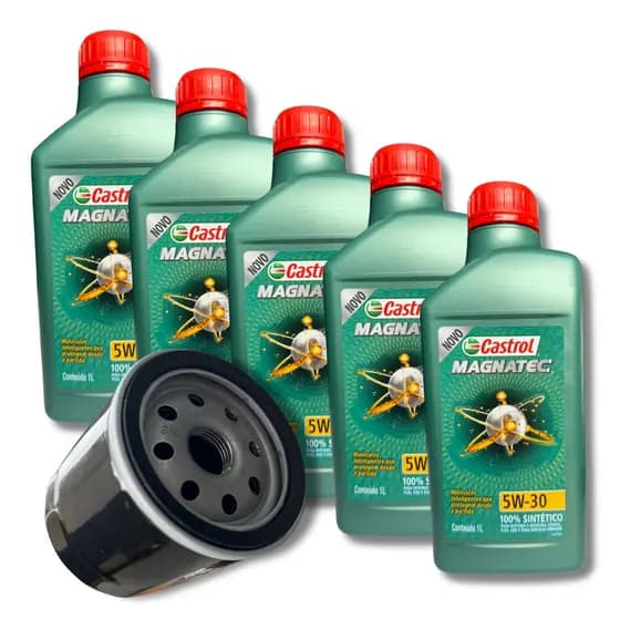 KIT TROCA DE ÓLEO CASTROL 5W30 FORD COM 5 LITROS MAIS FILTRO
