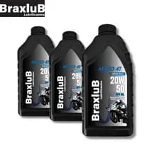 KIT 3 LITROS ÓLEO LUBRIFICANTE PARA MOTO 20w50 4T.