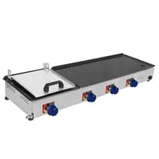 Chapa De Lanche Chapeira Profissional Industrial 97x30cm Com 4 Queimadores a Gás