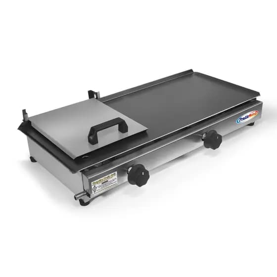 Chapa Chapeira Sanduicheira  Hot Dog 60x30  A Gás Em Aço Inox Com Prensa Lanches E Porções