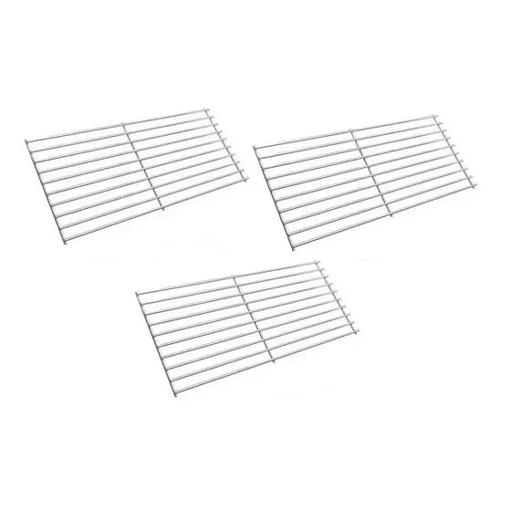 Kit 3 Grelhas Inox Modulos Auxiliar Para Churrasqueira Gira Grill e Comum + Brinde