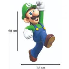 Adesivo de Parede Luigi Super Mario Bros 60x32 cm Vinílico Infantil