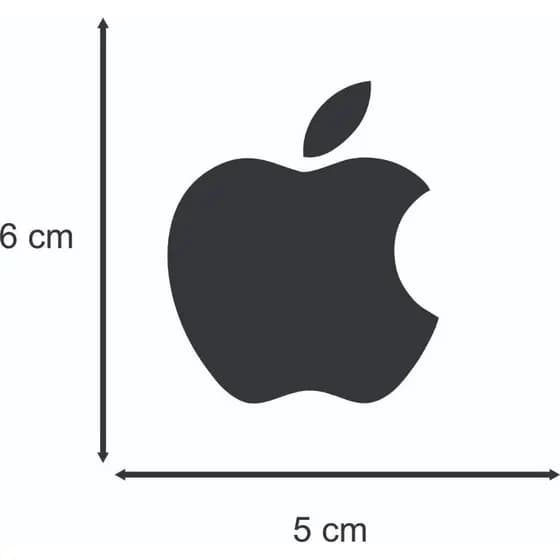 Adesivo Apple Maça 6x5 Maça ,Moto, Carro , Bike, Capacetes