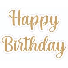 ADESIVO HAPPY BIRTHDAY DOURADO PARA PAINEL ANIVERSARIO