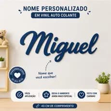 NOME PERSONALIZADO PARA PAREDE QUARTO ADESIVO