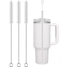 Kit Escova Flexível Limpeza Canudo Inox Ecológico Escovinha Metal