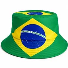 Chapéu Pescador Cata Ovo Brasil Torcedor Unissex Original Copa do Mundo Kit Completo Hexa Campeão