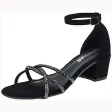 Sandália Feminina Salto Saltinho Shekinah Tiras Strass Lançamento Moda
