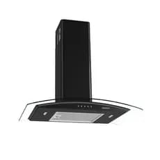 Coifa Parede Vidro Curvo Clean Black 4 e 5 Bocas 70cm Fogatti 220V