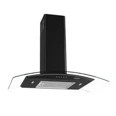 Coifa Parede Vidro Curvo Clean Black 4 à 6 Bocas 80cm Fogatti 220V