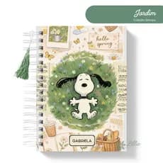 Caderno Personalizado Snoopy Capa Dura A5 e Universitário | Papelaria Fofa