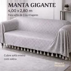 Xale Jacquard GIGANTE para Sofá 3 a 4 Lugares | 4,00x2,80 com Franjas