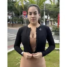 Jaqueta Lorrany Feminina Fitness Casaco Esportivo Com  Ziper Corta Vento Academia