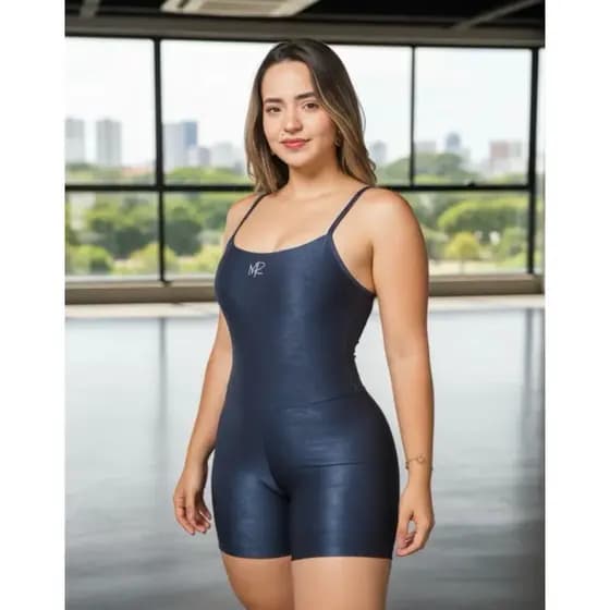 Macaquinho Maysa Microcanelado Academia Moda Fitness MPaiva