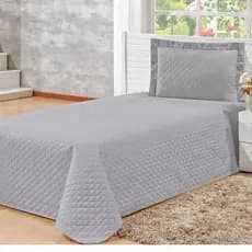 Kit 2 Peças Colcha Cobre Leito Slim Solteiro  Matelado Costura Reforcada