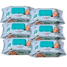 Kit 6 Lenço Umedecidos Marigold Premium Bebe Recem Nascido 720 Lencinhos Sem Alcool