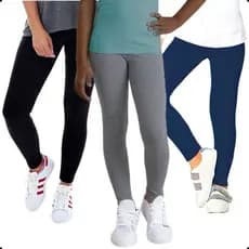 Kit 5 Calças Legging Infantil Reforçada Escolar Suplex Leg