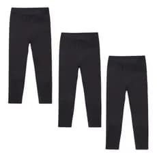 Kit 3 Calças Legging Menina Infantil Reforçada Suplex Liso Leg Lycra