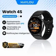 [New] Haylou Watch 4S GPS 1,43"AMOLED SmartWatch 1ATM À Prova D'água Relógio Esportivo 18Dias-Bateria