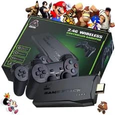Game Stick 4K 10 mil jogos – 128gb + 2 Controles Sem Fio