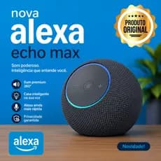Echo Dot Max Alexa Smart Speaker Som Envolvente Hub Casa Inteligente Integrado 2026
