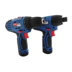 Combo de Parafusadeira Impacto e Furadeira Parafusadeira DongCheng 12V Bivolt Com Maleta DCKIT01