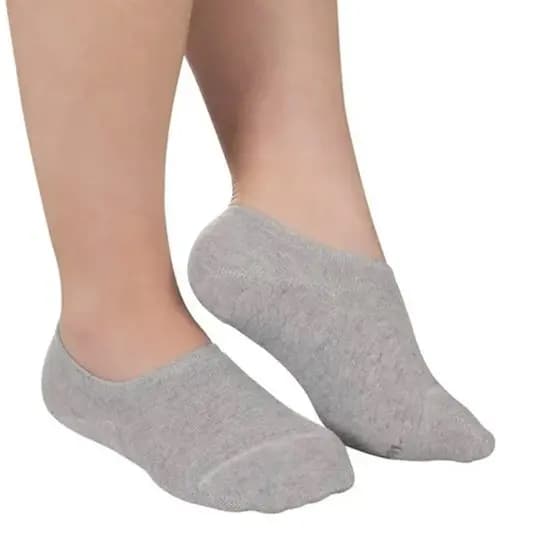 Kit 03 Pares Modelo Invisível Meias Femininas Algodão 35 Ao 39