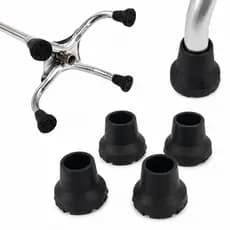 Kit Com 4 Ponteiras De Borracha 3,5cm Para Bengalas