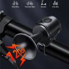 Bicicleta Eletrônica Buzina De Alerta Alto Som 120dB IPX4 À Prova D'água Adequada Para De Estrada E Montanha