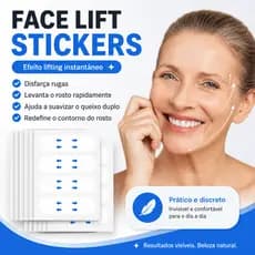 Adesivo Lifting Facial Fita Invisível Antirrugas Antienvelhecimento Estica A Pele Disfarça As Rugas