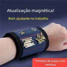 Suporte Ferramentas Pulseira Magnética 1 Peça Brocas Parafusos DIY Faz Tudo