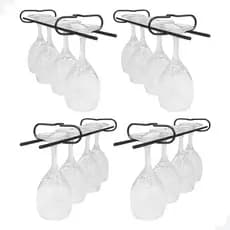 Kit 4 Suportes Suspensos para Taças 40cm Preto