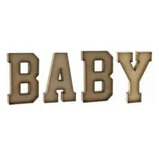 Letra Caixa BABY 80cm Altura x 30cm de Espessura Especial para Gramados e area externa