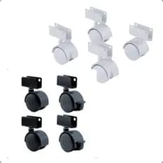 Kit 4 Rodinhas para Berço 12mm Chapa U - Movimentação Suave, Fácil Instalação e Alta Resistência